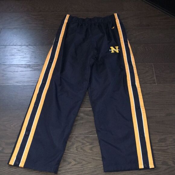 USNA US Navy Naval Academy Basketball tearaway warm up jogging gym pants L - Picture 1 of 6